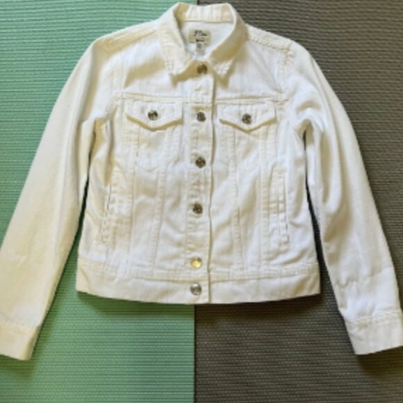 J. Crew Ivory Denim Jacket Women's Size XS - Picture 7 of 7